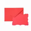 Sobres adhesivos de estilo europeo transfronterizos de colores con bordes ondulados, tarjetas de felicitación de color sólido simples, juego de sobres estilo occidental