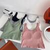 Camisola francesa con cuello en V para mujer, de una pieza, para chica sexy, ropa exterior, chaleco deportivo, combina con todo, espalda de belleza para mujer