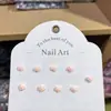 Manicura de Resina Corazón Estéreo Rosa Joyería para Uñas DIY Pendientes Funda para Teléfono Móvil Accesorios Portátiles para Uñas