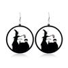 Aretes de serie de Halloween al por mayor del fabricante, aterradores y divertidos, fantasma, murciélago, araña, aretes de calavera
