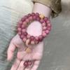 Pulseira Bodhi Roxa Ameixa Preta com Semente Original Raiz de Bodhi Círculo Duplo Portátil para Mulheres, Contas em Disco Estilo Étnico para Homens