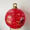 Bolas Inflables de PVC Navideñas de Venta Caliente Transfronterizas, Bolas Colgantes para Decoración Navideña, Globos Navideños, Bolas de Luz para Decoración de Césped al Aire Libre