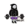 Broche Série Fitness Levantamento de Peso Fofo Novo Estilo Transfronteiriço Crânio Cartoon Criativo Insígnia de Acessórios de Metal