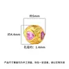 Plata de Ley S925 Chapada en Oro Piedra Preciosa de Colores Bolas Octogonales Exquisitas Bolas Separadas Octogonales Cuentas Sueltas Pulsera Wenwan Accesorios DIY
