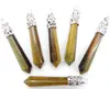 Colar Pingente Coluna Hexagonal de Cristal de Ágata Pedra Natural 10*50mm Joia Pingente Mais Vendido na Europa e América
