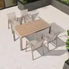 Mesas y Sillas para Alojamiento Rural al Aire Libre, Terraza Exterior de Ocio, Juego de Sillas de Tres Piezas al Aire Libre, Jardín en Patio o Azotea, Muebles Retráctiles para Patio