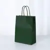 Punto 26 Color sólido Bolsa de mano de papel Kraft para llevar a mano Bolsa de regalo Bolsa de papel de envolver estilo Ins venta al por mayor