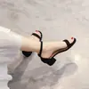Sandalias para Mujer, Nuevo Estilo de Moda Verano 2026, Tacón Medio, Tacón Grueso, Punta Abierta, Zapatos de Tacón Alto de Hada
