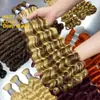 Fio de cabelo real cabo de cabelo solto onda profunda Tranças Boho cabelo humano transfronteiriço europeu e americano