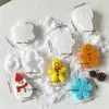 Chunqi Natal Homem de Gengibre 3D Boneco de Neve Floco de Neve Molde de Silicone Vela Aromática DIY Molde de Gesso
