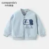 Roupa Infantil Panda Kaka Roupas de Outono para Meninas Jaqueta Casual para Meninos Conjunto de Duas Peças Roupas de Início de Primavera para Bebê Tendência