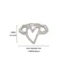 Anillo de Corazón con Moño Hueco de Moda, Chapado en Oro Real de 18K, Anillo de Acero Inoxidable, Joyería de Mano a Juego para Parejas