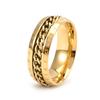 Anillo de Cadena Giratoria de Carácter Vikingo de Joyería Europea y Americana de Moda Nueva Transfronteriza Anillo de Cara de Arco Casual para Hombre y Mujer