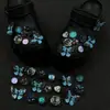 Compatible con Crocs Cadena Dorada con Purpurina Lujo Ligero Pedrería Accesorios DIY Flores para Zapatos Decoración de Girasol Hebillas para Zapatos Mayoreo