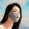 Máscara de Protección Solar Personalizada y Protector de Cuello Integrados Sombrero con Protección UV, Verano Hielo Seda Delgado Transpirable Sombrero de Sol para Cubrir Todo el Cuello