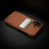 Funda de Teléfono con Insertos para Tarjetas de Piel Sintética, Tacto Suave, para Apple 17Promax, Media Cubierta 16 Moderna 15 Anticaída 14 Piel 13