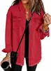 Chaqueta Camisa de Mezclilla Lavada Transfronteriza Otoño e Invierno 2024 Abrigo con Dobladillo Deshilachado Estilo Casual Cómodo Corte Holgado