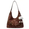 Bolso de estampado de leopardo para otoño e invierno para mujer 2026 nuevo bolso de mano de moda bandolera bolso tote de hombro popular de alta gama