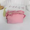 Novo Estojo de Lápis Xadrez de Renda Impermeável em Nylon, Bolsa de Maquiagem Portátil de Grande Capacidade para Segurar na Mão, Bolsa de Armazenamento com Design Único que Não Colide