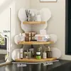 Estante de Almacenamiento de Cosméticos de Acrílico, Esquina del Tocador, Producto para el Cuidado de la Piel, Estante de Almacenamiento de Perfumes, Estante de Almacenamiento de Escritorio para Baño