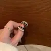 Pendientes de Perla Estilo Ins Aguja 925 para Mujer, Pendientes Versátiles, Pendientes Retro de Alta Gama, Puestos Callejeros, Estilo Caliente del Mercado Nocturno al por Mayor