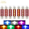Luz de Leitura LED para Carro Luz de Quebra-Sol para Carro Cabeça Chata Ponta Dupla B6 T6 3030 4Smd28Mm31Mm Luz de Teto