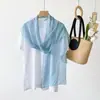 Bufanda de Seda de Color Sólido Larga para Mujer de Primavera y Verano Bufanda Delgada Colorida Europea y Americana Bufanda para el Cuello Cinta para la Cabeza Cinta para el Cabello Venta al por Mayor Transfronteriza