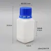 Frasco reagente plástico quadrado azul com boca pequena 60ml 100ml 250ml