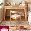 Estantería de Escritorio Mesa Integrada Habitación de Niñas Mesa de Computadora para el Hogar con Cajones Patas de Madera Maciza Pared Mesa de Estudio para Estudiantes