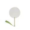 Ventilador Redondo em Branco Miniatura Versão Q, Leque Laqueado, Leque DIY, Leque Redondo em Branco Estilo Tradicional, Leque Laqueado, Leque Redondo Pintado à Mão para Crianças, Ventilador Pequeno