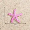 Decorações de estrela-do-mar e conchas de cristal, acessórios com tema oceânico, enfeites DIY em miniatura de resina para micro paisagens, decorações para capas de celular