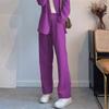 Terno roxo taro fino feminino para o dia a dia de colarinho branco terno de lazer 2024 multi-color opcional terno de calça transfronteiriço