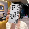 Venta Caliente Transfronteriza Sencillo Artístico Encaje de Mariposa Oscura S24Ultra Funda Transparente Funda para Teléfono GalaxyS26