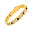 Pulsera Magnética Popular Redonda de Diamantes Completos Transfronteriza Moda Europea y Americana Cierre de una Sola Fila Pulsera Magnética Antiestática para Mujer en Stock