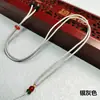 Colar com Cordão e Pingente Ruyi Trançado DIY Corda de Colar Pingente de Jade Jade Pingente Ajustável Corda com Pingente de Conta Dourada Atacado
