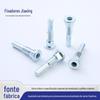 Parafuso de posicionamento plano de formato especial de aço carbono, cabeça redonda plana, meia rosca, parafuso de haste grossa, hardware de parafuso não padrão, atacado