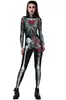 Macacão Feminino Estampado Digital 3D de Caveira Venda Quente Transfronteiriça Novo Produto Marca Tendência Europeia e Americana Desempenho de Palco Cos
