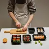 Fiambrera Desechable Caja de Embalaje de Plástico Fiambrera para Llevar Blíster Fiambrera de PP Rollo de Res y Cordero Caja de Comida Rápida para Sushi