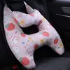 Reposacabezas de coche para niños, almohada para coche, ayuda para dormir en el asiento trasero, anti-tensión en el cuello, reposacabezas de coche de dibujos animados lindos, almohada de soporte para el cuello