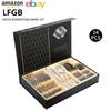 Vajilla de acero inoxidable 1010 transfronteriza de Amazon, caja de regalo, juego de 24 piezas de cuchillo, tenedor y cuchara para carne estilo occidental Jieyang