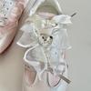 Cordón hebilla zapato flor decoración al por mayor amor puro ballet deportivo Zapatos Forrest Gump para mujer entrenamiento moral zapatos decoración accesorios cambiar accesorios
