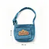 Mochila para Boneca de 30cm com Acessórios de Laço Fofo, Bolsa de Brinquedo, Bolsa de Tricô Cor Sólida, Bolsa Transversal