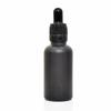Botella de aceite esencial de suministro puntual, botella de vidrio de aceite esencial negra tonta, botella con gotero, botella de aceite esencial, botella de aceite esencial mate