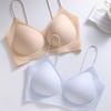 Sujetador de Tirantes Finos para Espalda Fina con Brillo Fino de Camelia Inspirado en Hierbas para Verano, Ultra Delgado, Sin Costuras, para Mujeres con Poco Busto, Sujetador Push-Up