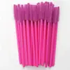Cepillo de silicona desechable para pestañas, venta al por mayor, portátil, en espiral, para rizar pestañas, cejas, maquillaje de colores