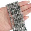 6/8/10mm pedra branca natural com superfície de corte de cor contas redondas frisado diy jóias artesanais acessórios AliExpress