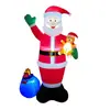 Comercio exterior transfronterizo más vendido inflable de Papá Noel LED iluminado modelo inflable de Navidad para patio accesorios de decoración navideña