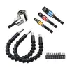 Destornillador Angular de 105 Grados Conector Corto Giratorio Color Negro Barra de Conexión Juego de Tres Piezas Juego de Tres Piezas de Cambio Rápido Wd