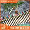 Cabeça de boneca escova de dentes de bambu bambu plano carvão de bambu afiação carvão descartável madeira cerdas macias cabeça pequena filamento macio pequena cabeça de escova