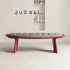 Banco de Piel Genuina de Lujo Nórdico Ligero para Uso Doméstico, Banco Sofá para Sala de Estar, Banco Creativo de Ocio de Diseñador para Pie de Cama, Taburete de Descanso